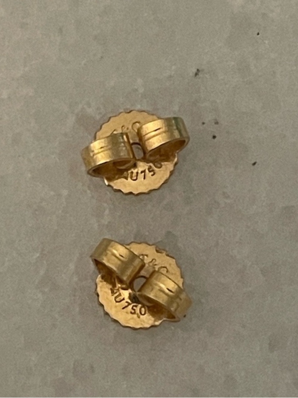 Tiffany & co diamond rose gold 1837 circle stud earrings - Picture 5 of 8